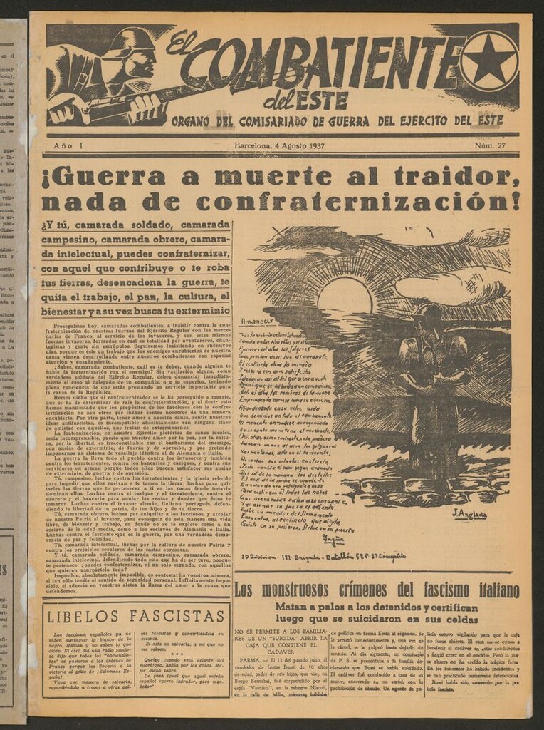 Miniatura de El combatiente del Este (Barcelona.1937) del 4 de agosto de 1937