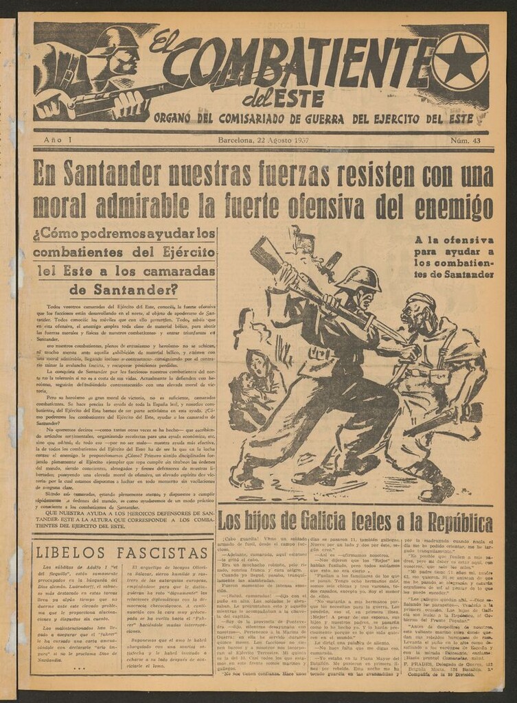 Miniatura de El combatiente del Este (Barcelona.1937) del 22 de agosto de 1937