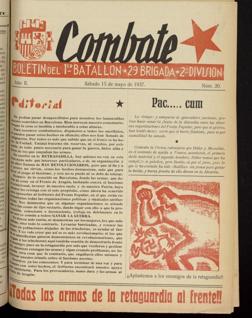Miniatura de Combate (Cercedilla, 1937) del 15 de mayo de 1937