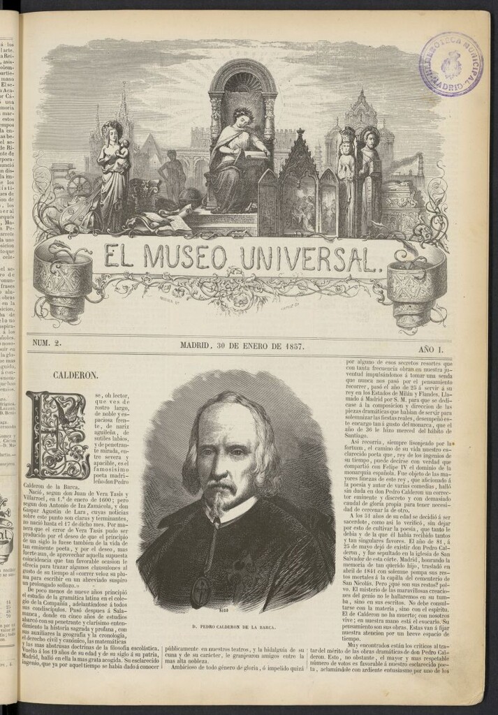 Miniatura de El Museo Universal : periódico de ciencias, literatura, artes, industria y conocimientos útiles del 30 de enero de 1857, nº 2