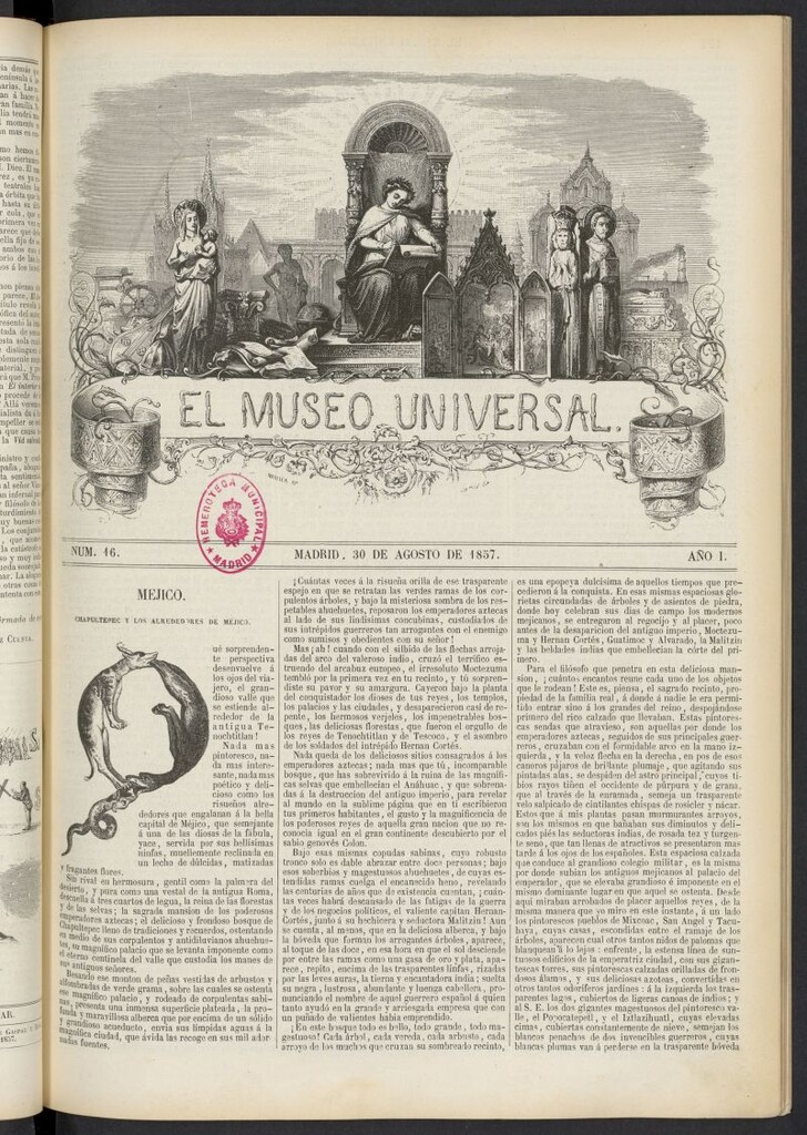 Miniatura de El Museo Universal : periódico de ciencias, literatura, artes, industria y conocimientos útiles del 30 de agosto de 1857, nº 16