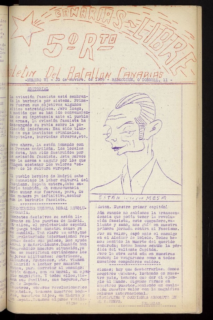 Miniatura de Canarias Libre (Madrid. 1936) del 20 de noviembre de 1936