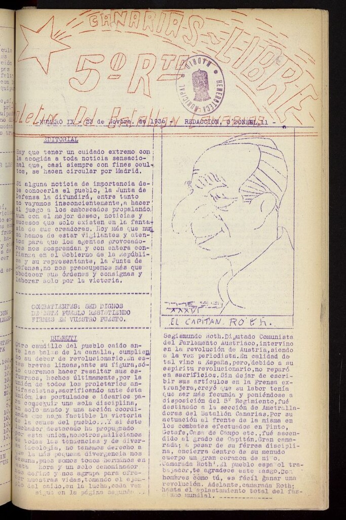 Miniatura de Canarias Libre (Madrid. 1936) del 23 de noviembre de 1936