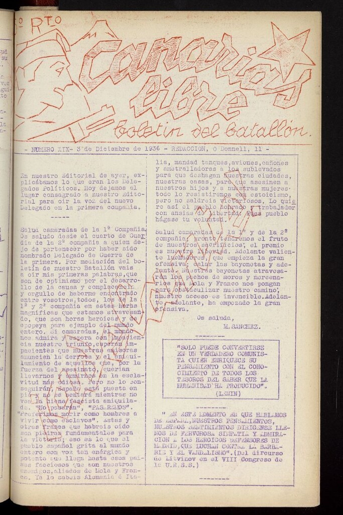 Miniatura de Canarias Libre (Madrid. 1936) del 3 de diciembre de 1936