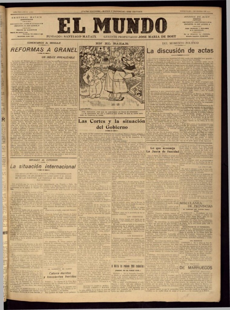 Miniatura de El Mundo del 5 de enero de 1921 (edición de provincias)