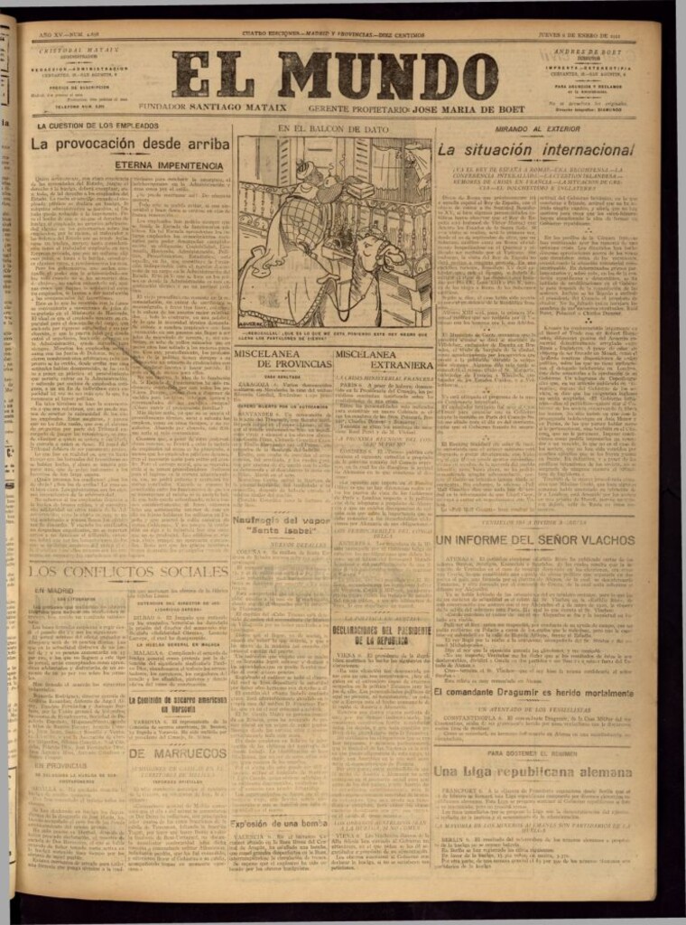 Miniatura de El Mundo del 6 de enero de 1921 (edición de provincias)