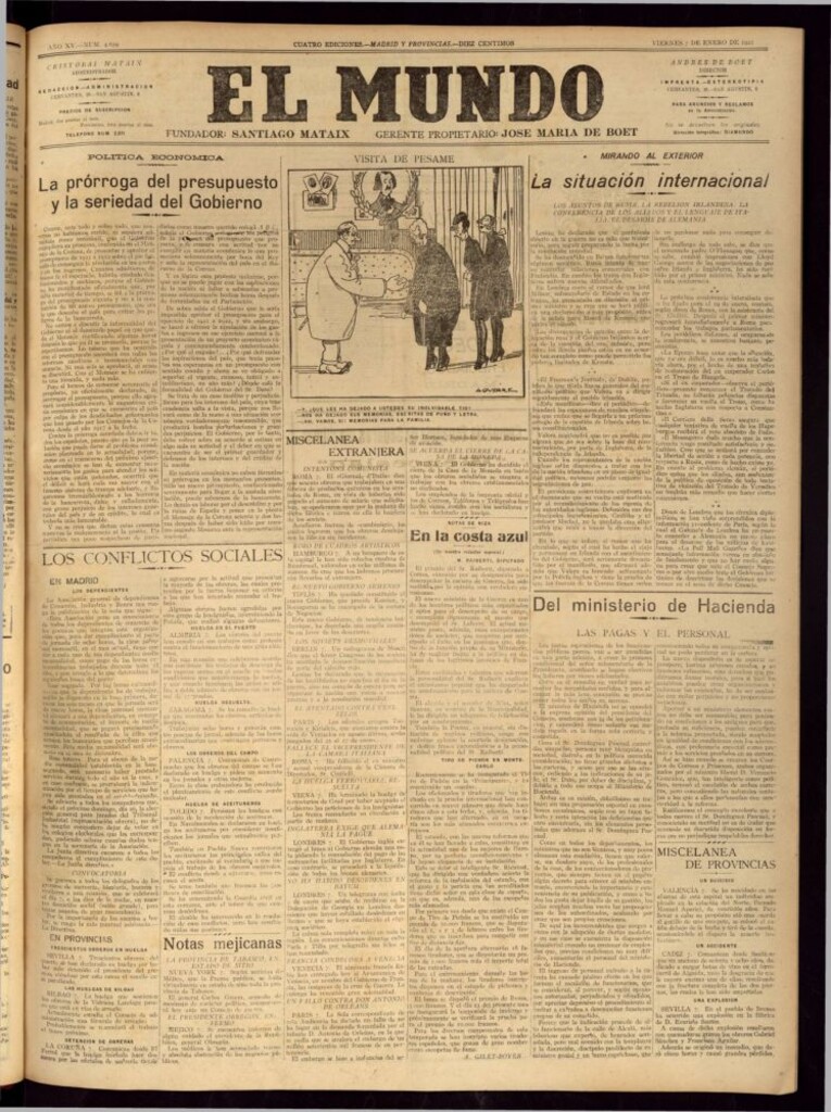 Miniatura de El Mundo del 7 de enero de 1921