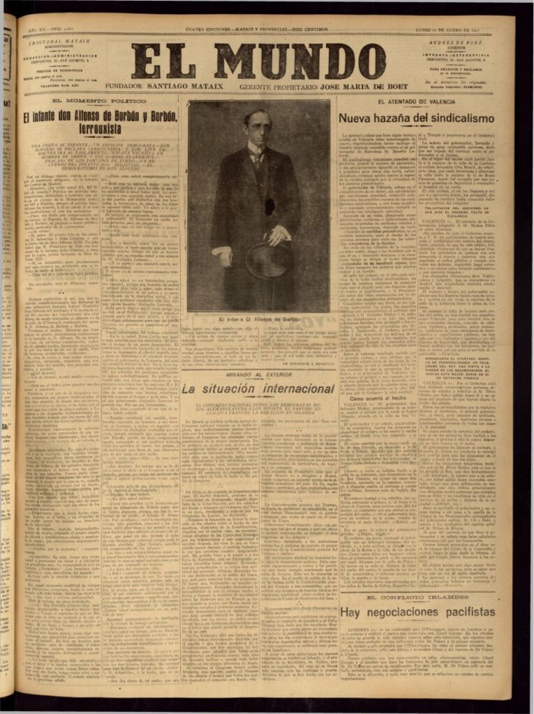 Miniatura de El Mundo del 10 de enero de 1921