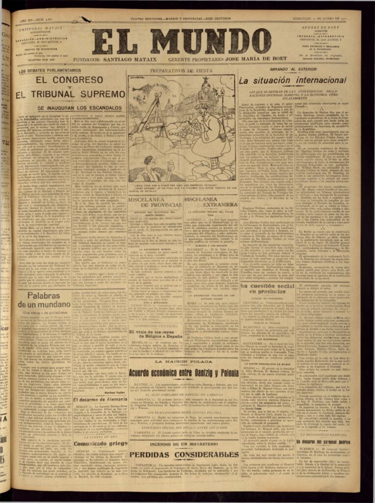 Miniatura de El Mundo del 12 de enero de 1921