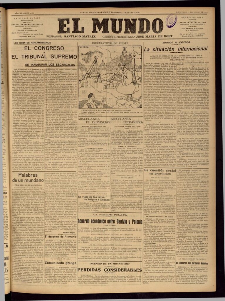 Miniatura de El Mundo del 12 de enero de 1921 (edición de provincias)