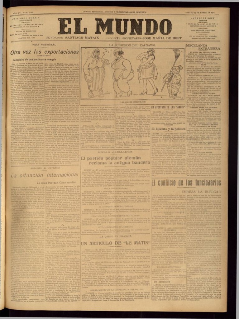 Miniatura de El Mundo del 15 de enero de 1921