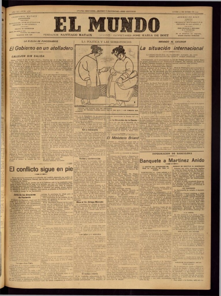 Miniatura de El Mundo del 17 de enero de 1921