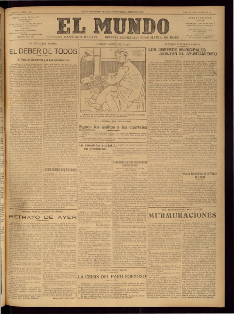 Miniatura de El Mundo del 18 de enero de 1921