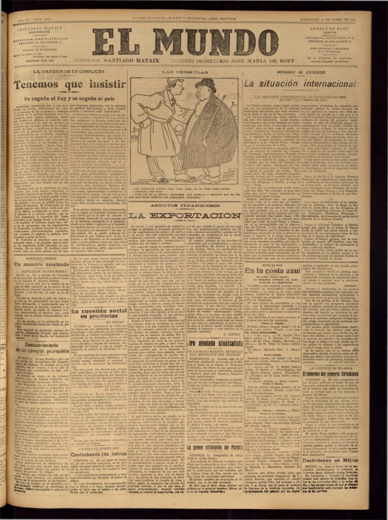 Miniatura de El Mundo del 19 de enero de 1921