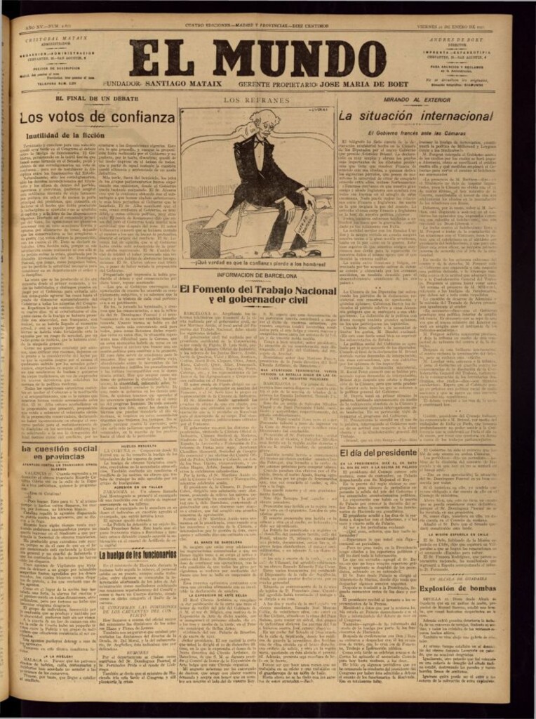 Miniatura de El Mundo del 21 de enero de 1921
