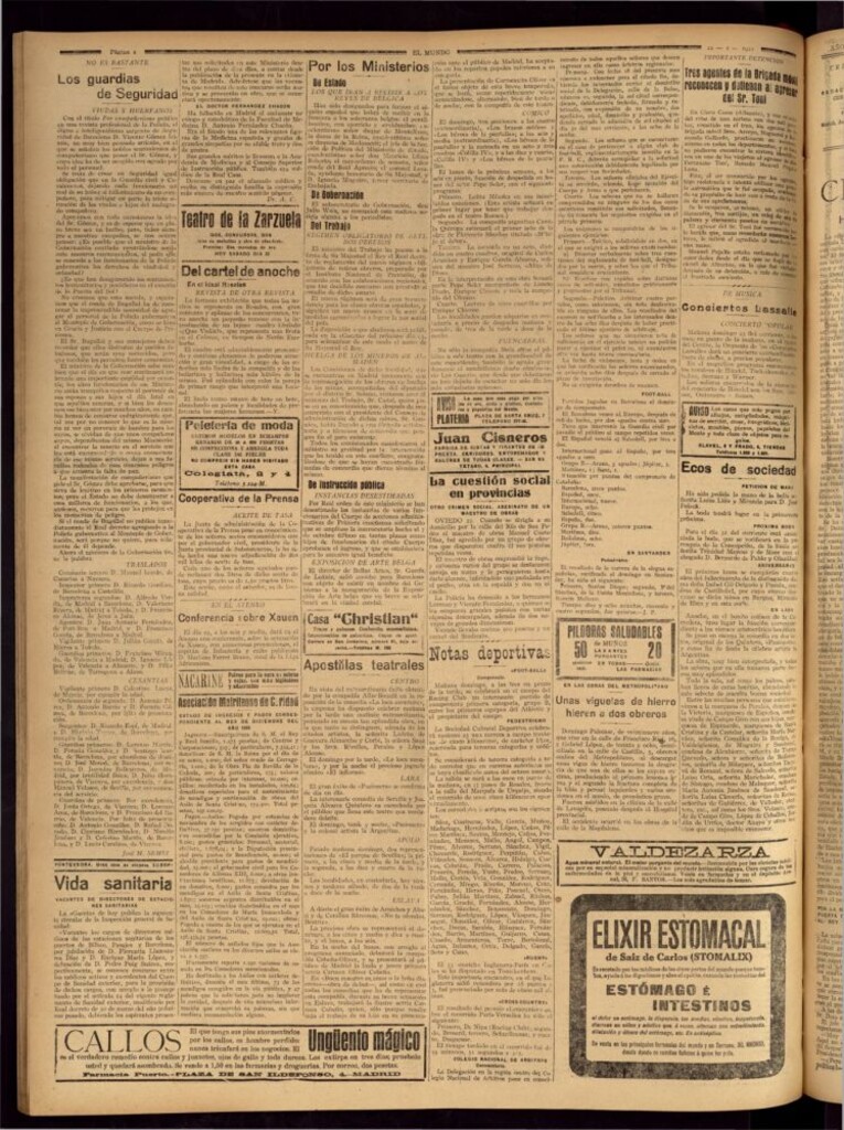 Miniatura de El Mundo del 22 de enero de 1921