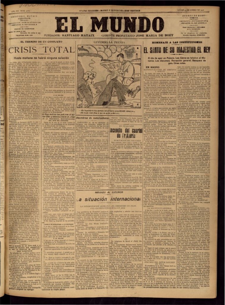 Miniatura de El Mundo del 24 de enero de 1921 (edición de provincias)
