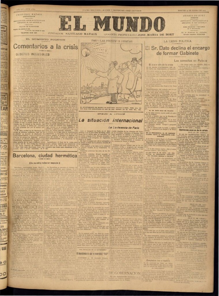 Miniatura de El Mundo del 25 de enero de 1921 (edición de provincias)