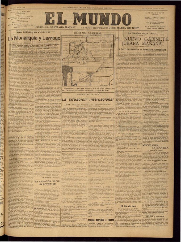 Miniatura de El Mundo del 27 de enero de 1921