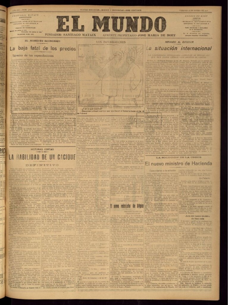 Miniatura de El Mundo del 28 de enero de 1921