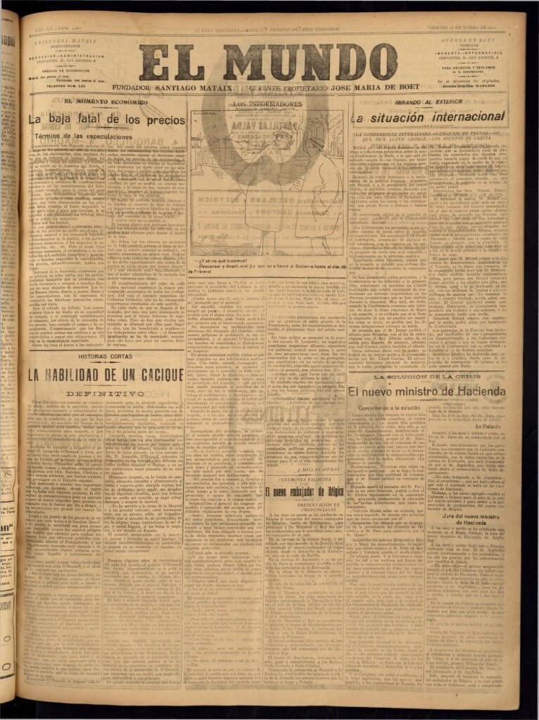 Miniatura de El Mundo del 28 de enero de 1921 (edición de provincias)