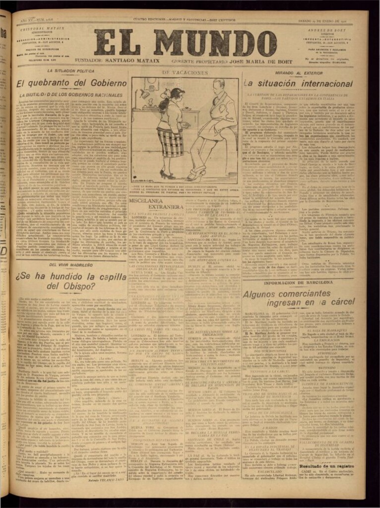 Miniatura de El Mundo del 29 de enero de 1921