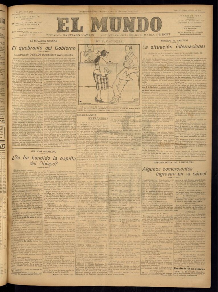 Miniatura de El Mundo del 29 de enero de 1921 (edición de provincias)