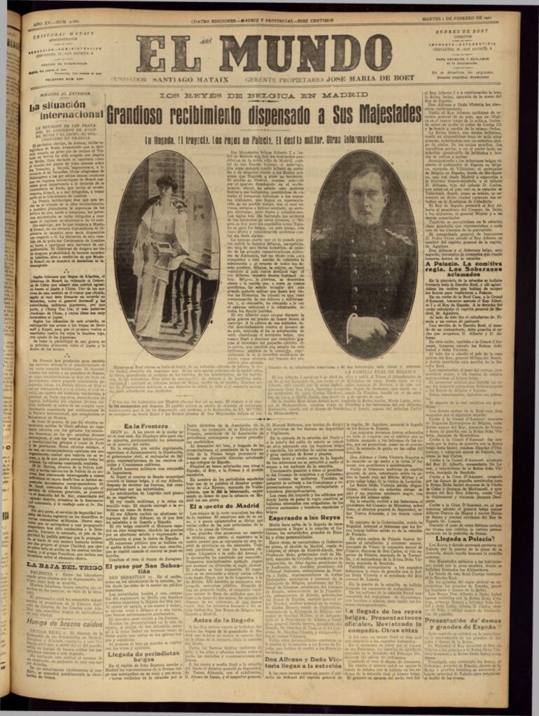 Miniatura de El Mundo del 1 de febrero de 1921