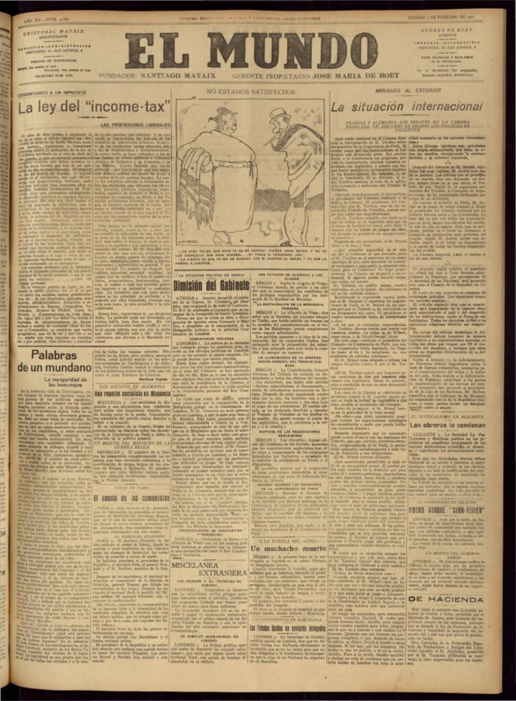 Miniatura de El Mundo del 5 de febrero de 1921