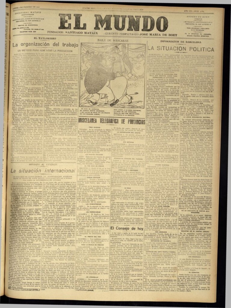 Miniatura de El Mundo del 7 de febrero de 1921