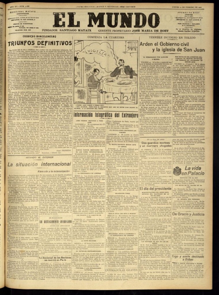 Miniatura de El Mundo del 10 de febrero de 1921