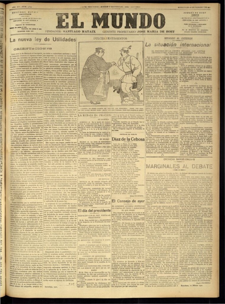 Miniatura de El Mundo del 16 de febrero de 1921