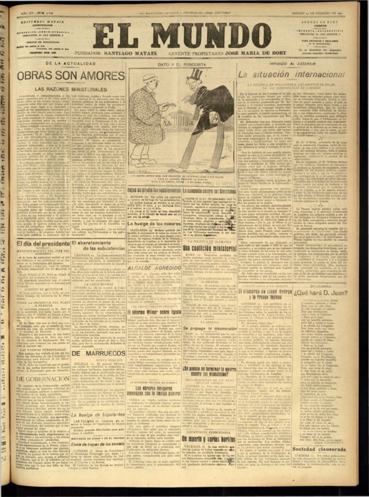 Miniatura de El Mundo del 19 de febrero de 1921