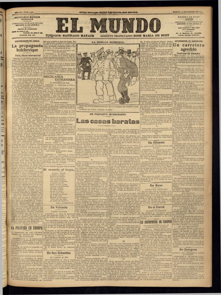 Miniatura de El Mundo del 26 de febrero de 1921 (edición de provincias)