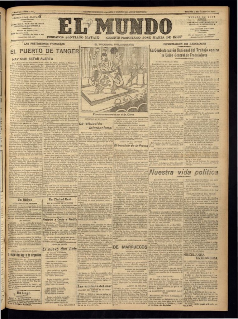 Miniatura de El Mundo del 1 de marzo de 1921 (edición de provincias)