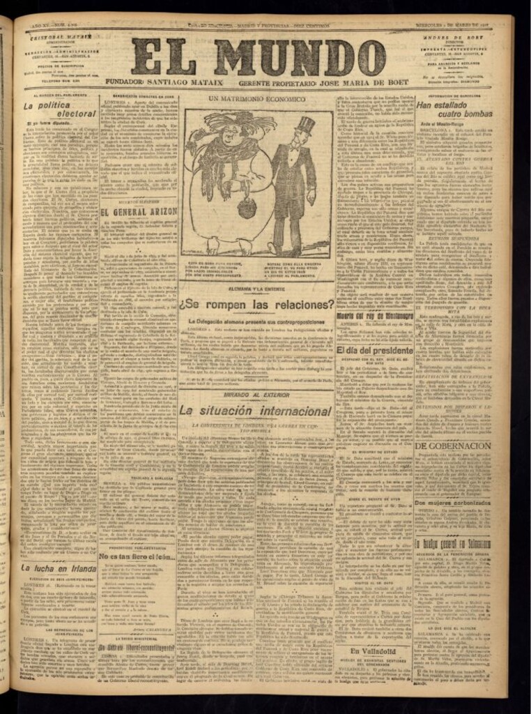Miniatura de El Mundo del 2 de marzo de 1921 (edición de provincias)