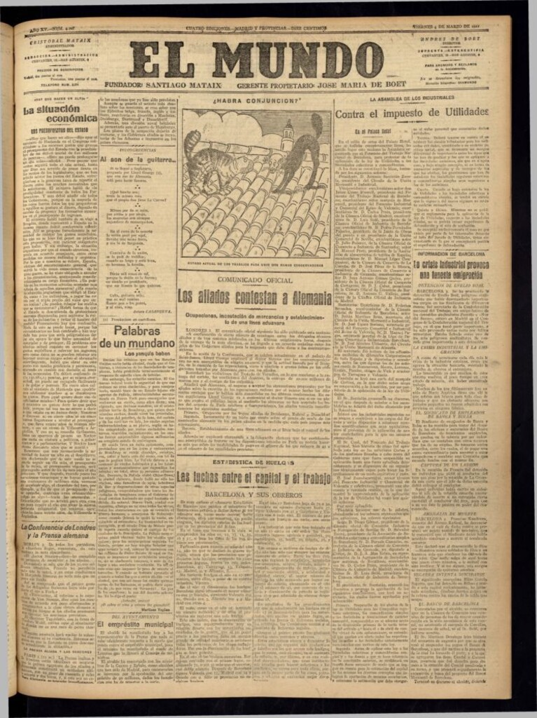 Miniatura de El Mundo del 4 de marzo de 1921 (edición de provincias)