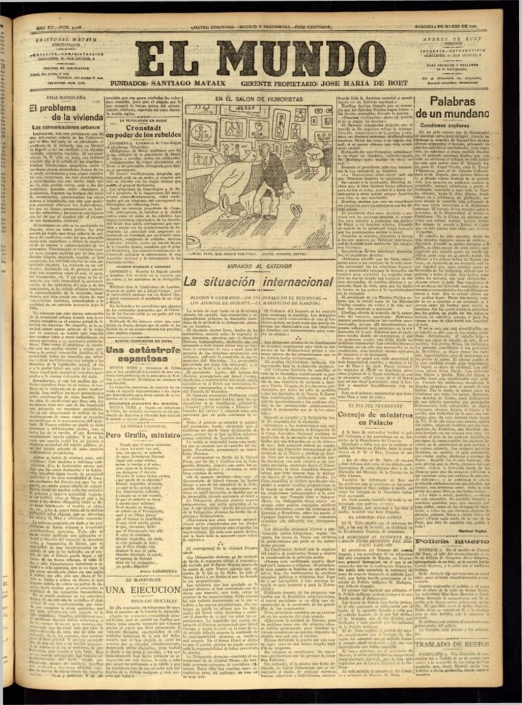 Miniatura de El Mundo del 5 de marzo de 1921