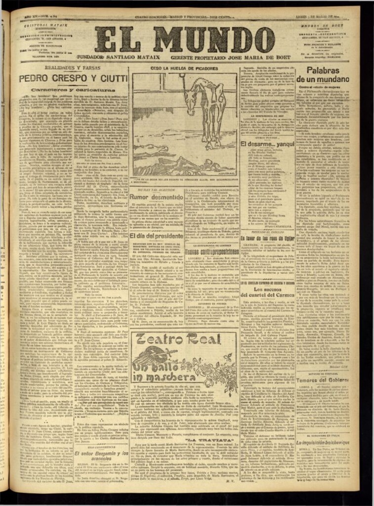 Miniatura de El Mundo del 7 de marzo de 1921