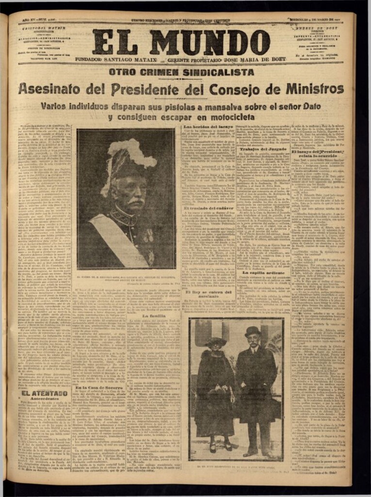 Miniatura de El Mundo del 9 de marzo de 1921 (edición de provincias)