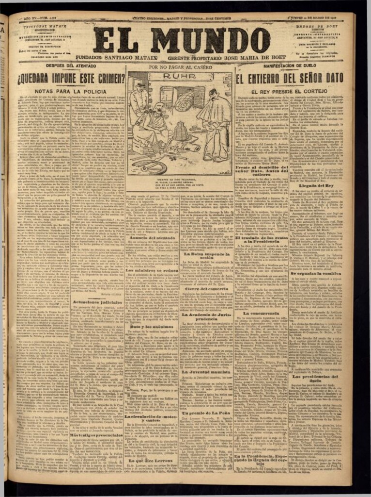 Miniatura de El Mundo del 10 de marzo de 1921 (edición de provincias)