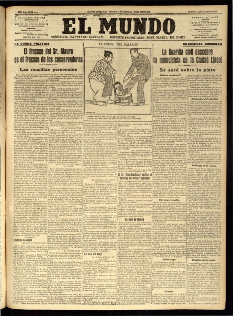 Miniatura de El Mundo del 12 de marzo de 1921