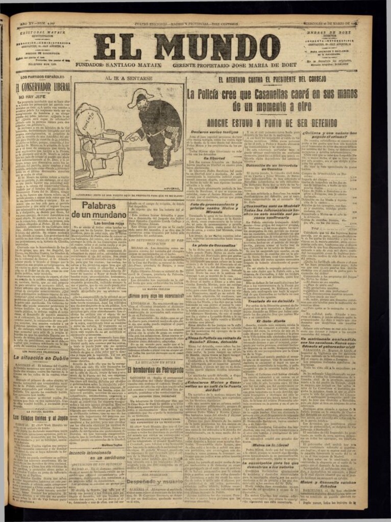 Miniatura de El Mundo del 16 de marzo de 1921 (edición de provincias)