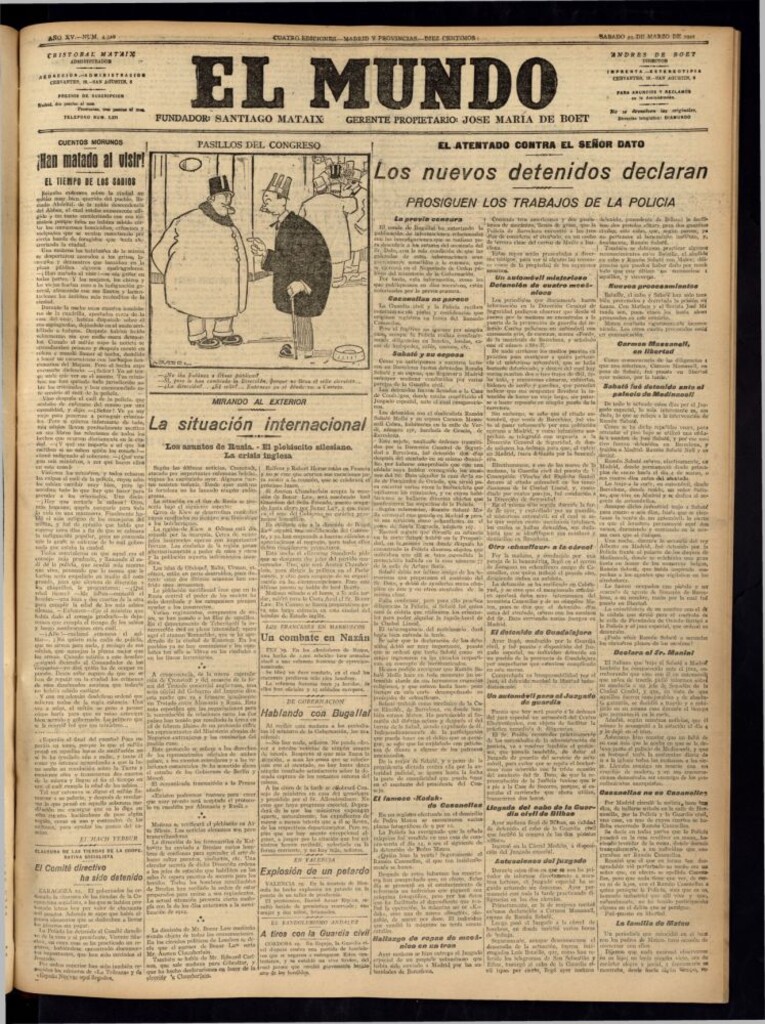 Miniatura de El Mundo del 19 de marzo de 1921 (edición de provincias)