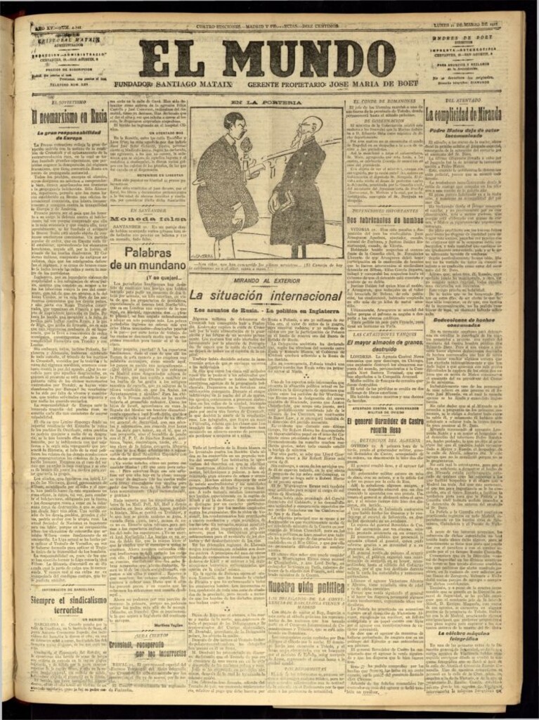 Miniatura de El Mundo del 21 de marzo de 1921