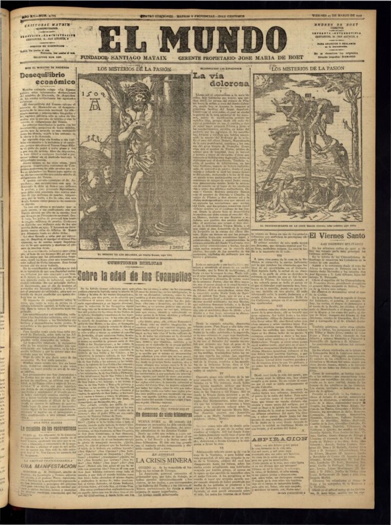 Miniatura de El Mundo del 25 de marzo de 1921 (edición de provincias)