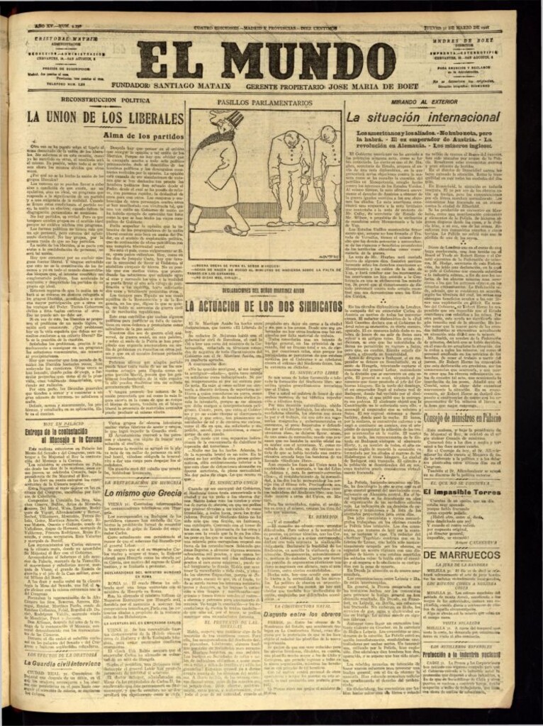 Miniatura de El Mundo del 31 de marzo de 1921