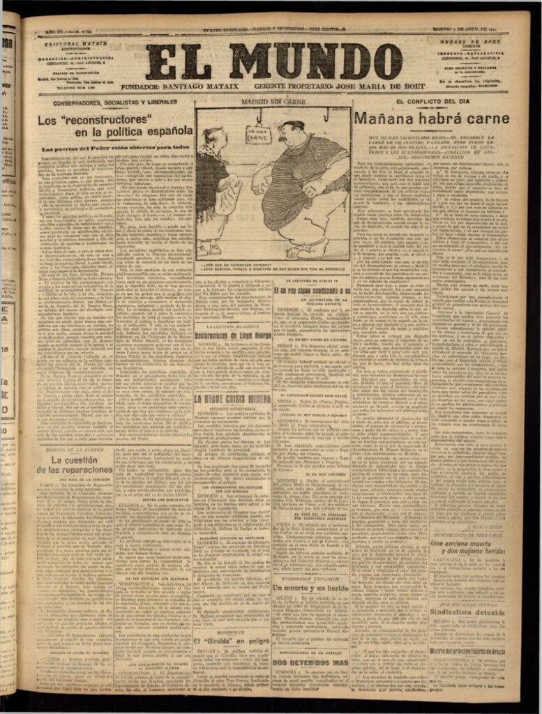Miniatura de El Mundo del 5 de abril de 1921 (edición de provincias)