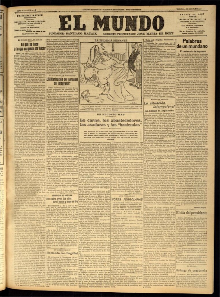 Miniatura de El Mundo del 9 de abril de 1921