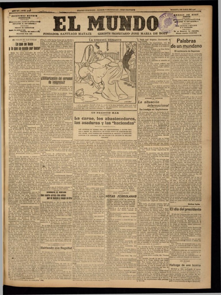 Miniatura de El Mundo del 9 de abril de 1921 (edición de provincias)